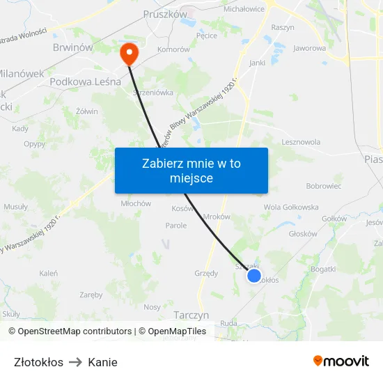 Złotokłos to Kanie map