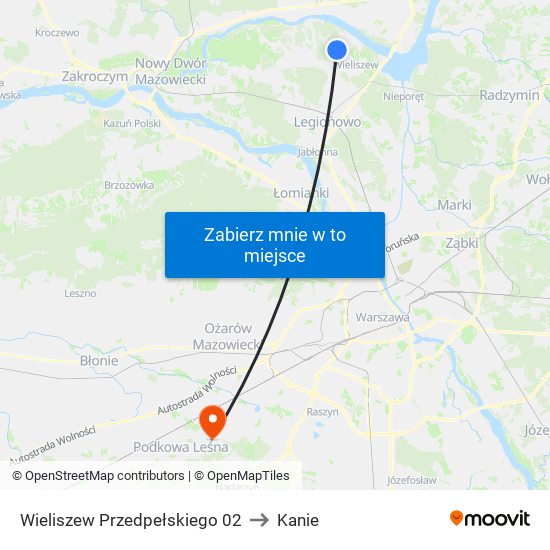 Wieliszew Przedpełskiego 02 to Kanie map