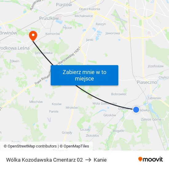 Wólka Kozodawska Cmentarz 02 to Kanie map