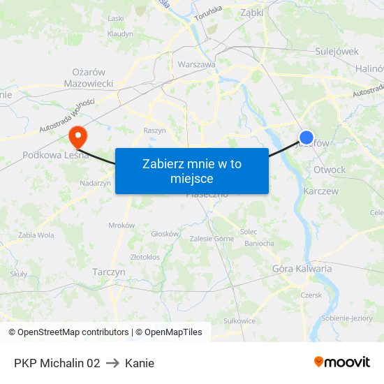 PKP Michalin 02 to Kanie map