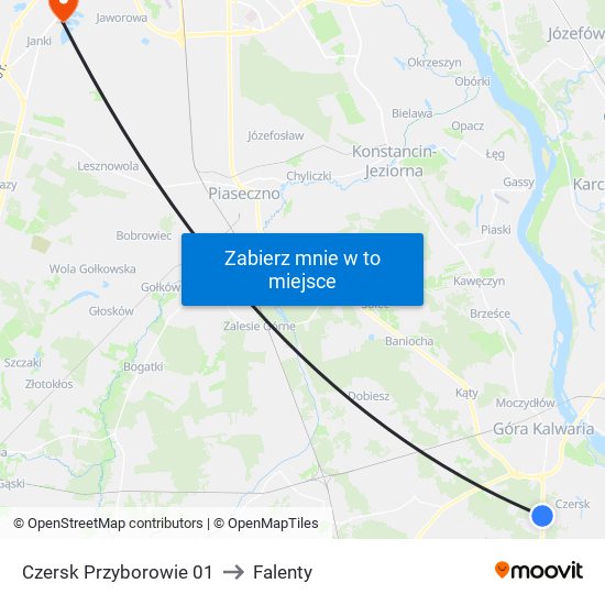 Czersk Przyborowie 01 to Falenty map