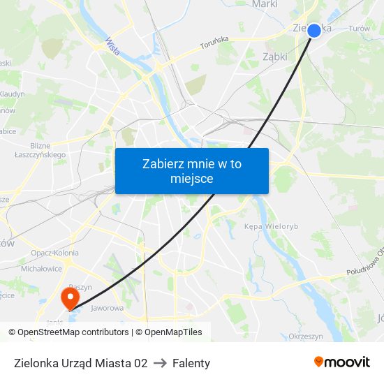 Zielonka Urząd Miasta 02 to Falenty map