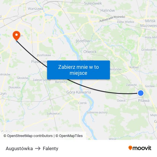 Augustówka to Falenty map