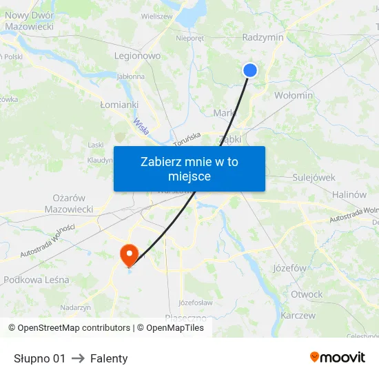 Słupno 01 to Falenty map