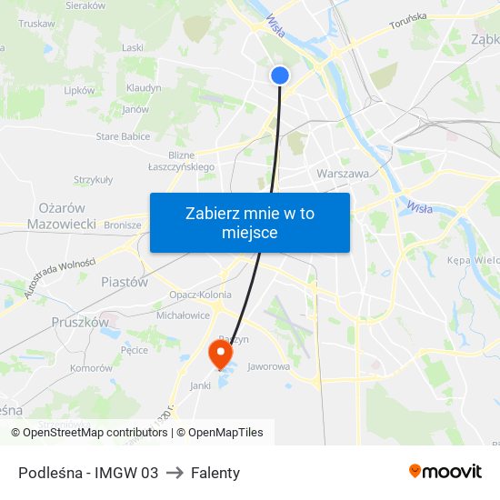 Podleśna - IMGW 03 to Falenty map