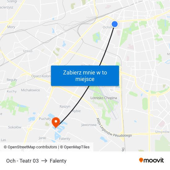 Och - Teatr 03 to Falenty map