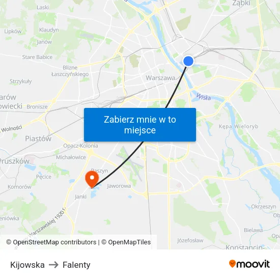 Kijowska to Falenty map