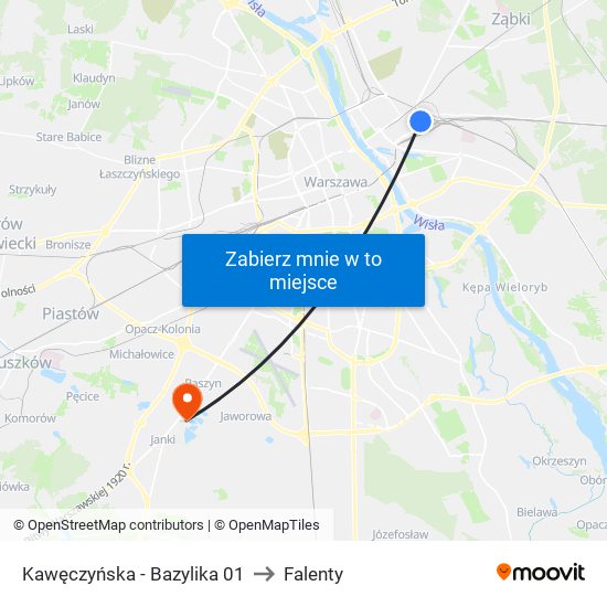 Kawęczyńska - Bazylika 01 to Falenty map