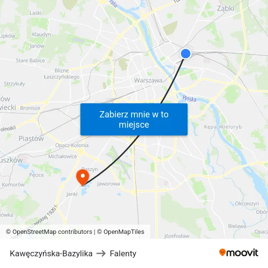 Kawęczyńska - Bazylika to Falenty map