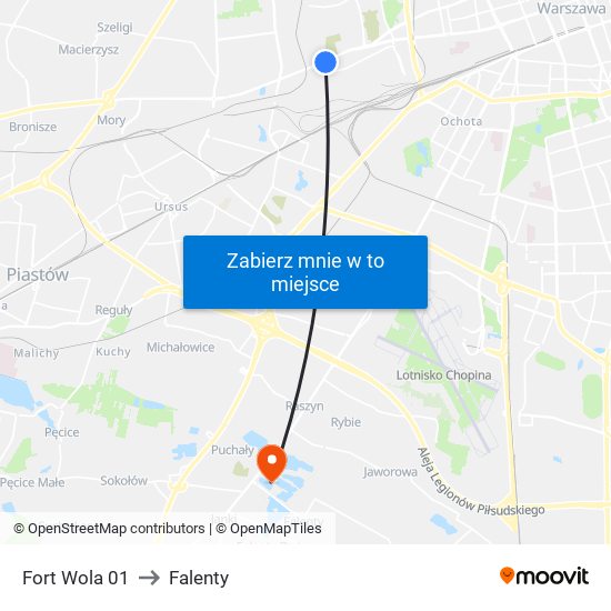 Fort Wola 01 to Falenty map