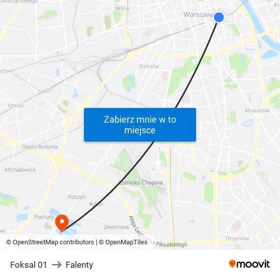 Foksal 01 to Falenty map