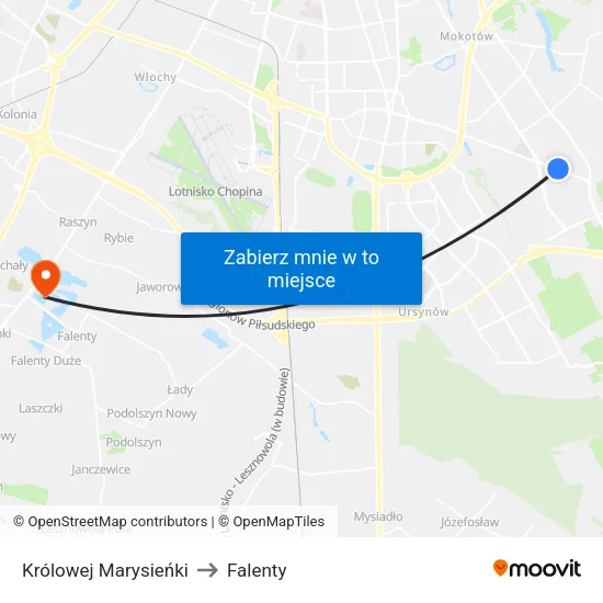 Królowej Marysieńki to Falenty map