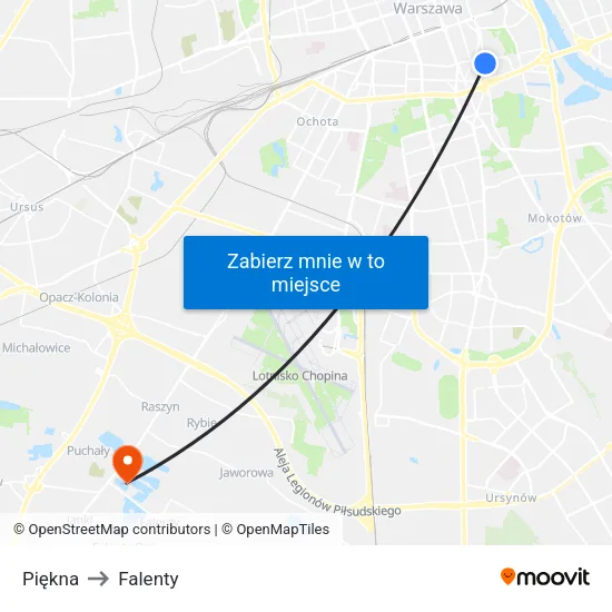 Piękna to Falenty map