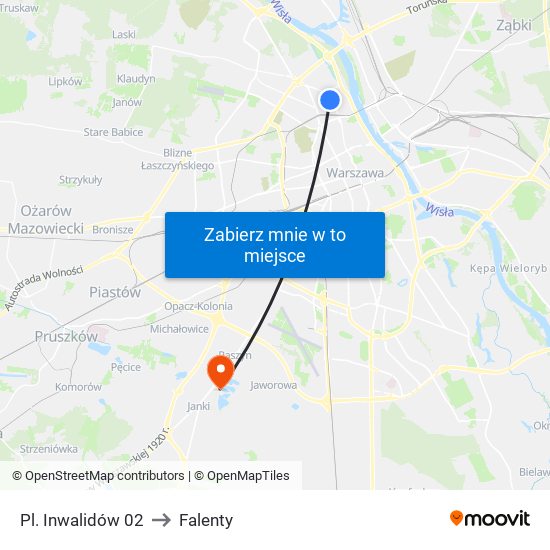 Pl. Inwalidów 02 to Falenty map