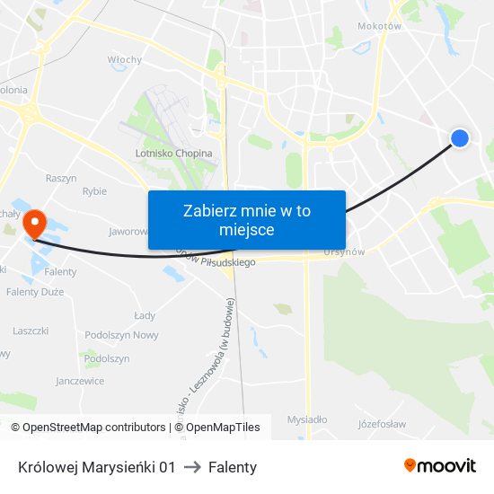 Królowej Marysieńki to Falenty map