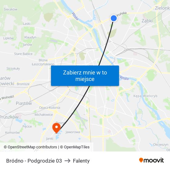 Bródno - Podgrodzie 03 to Falenty map