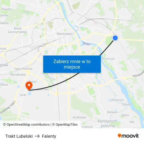 Trakt Lubelski to Falenty map