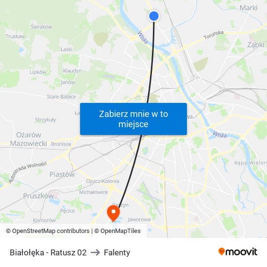 Białołęka - Ratusz 02 to Falenty map