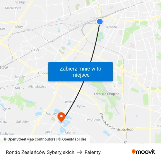 Rondo Zesłańców Syberyjskich to Falenty map