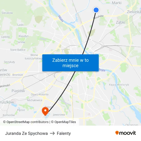 Juranda Ze Spychowa to Falenty map