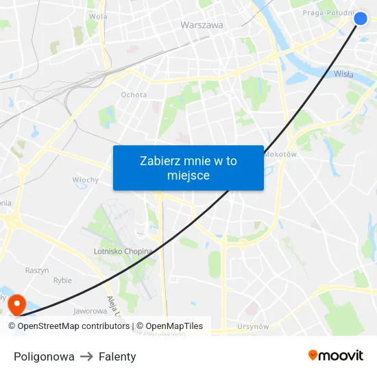 Poligonowa to Falenty map