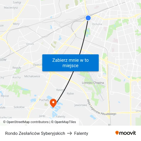 Rondo Zesłańców Syberyjskich to Falenty map