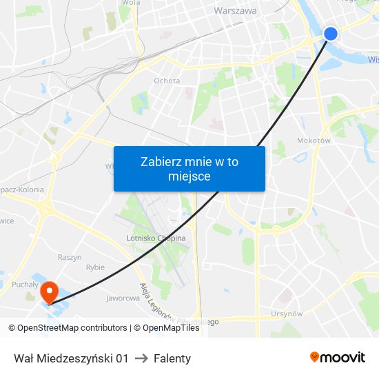 Wał Miedzeszyński 01 to Falenty map