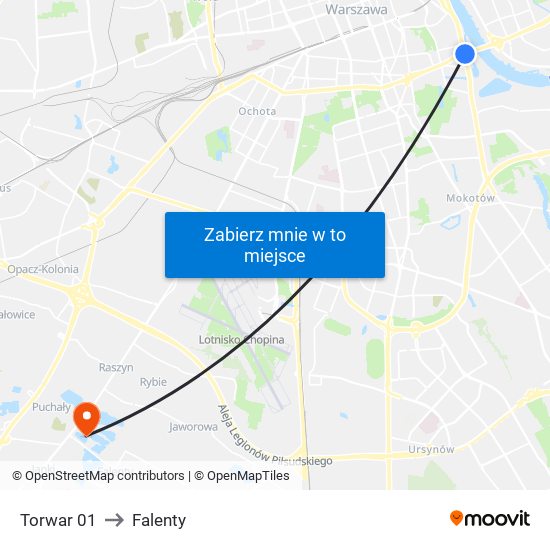 Torwar 01 to Falenty map