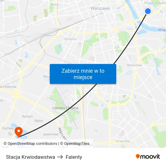 Stacja Krwiodawstwa to Falenty map