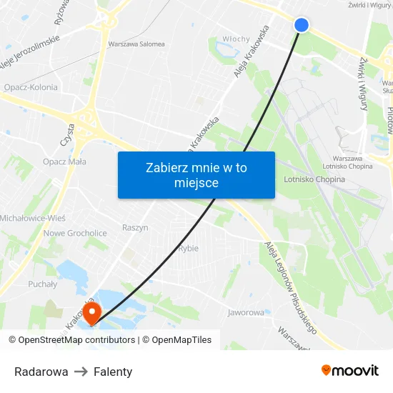 Radarowa to Falenty map