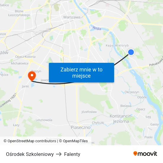 Ośrodek Szkoleniowy to Falenty map