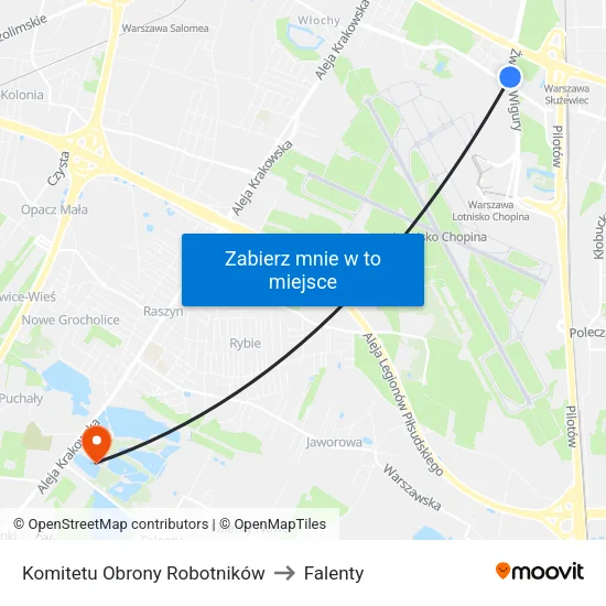 Komitetu Obrony Robotników to Falenty map