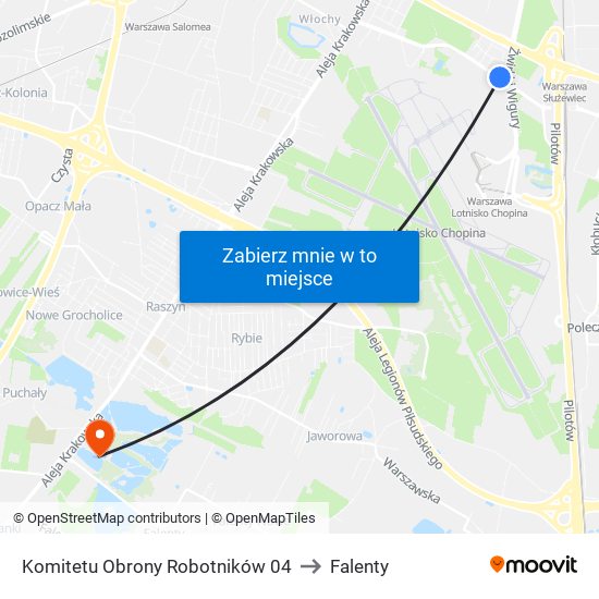 Komitetu Obrony Robotników 04 to Falenty map