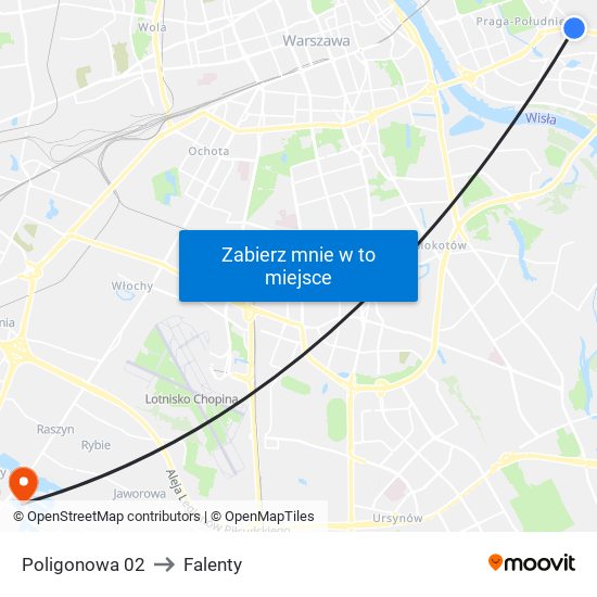 Poligonowa 02 to Falenty map