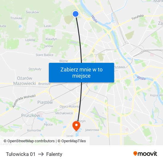 Tułowicka 01 to Falenty map
