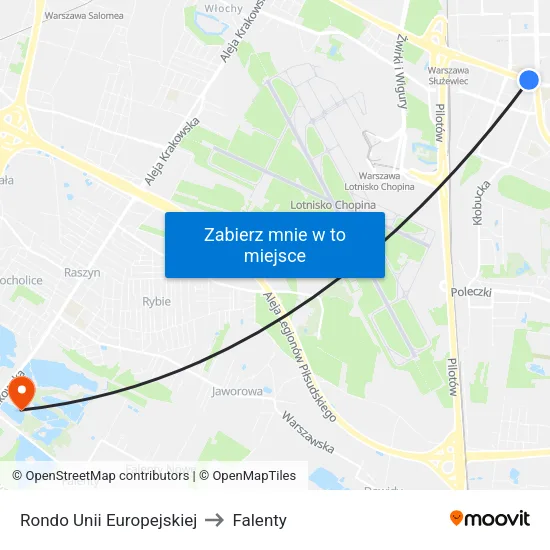 Rondo Unii Europejskiej to Falenty map