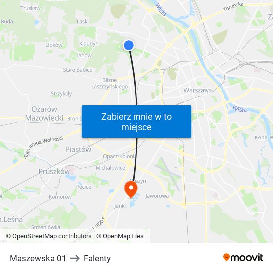 Maszewska 01 to Falenty map