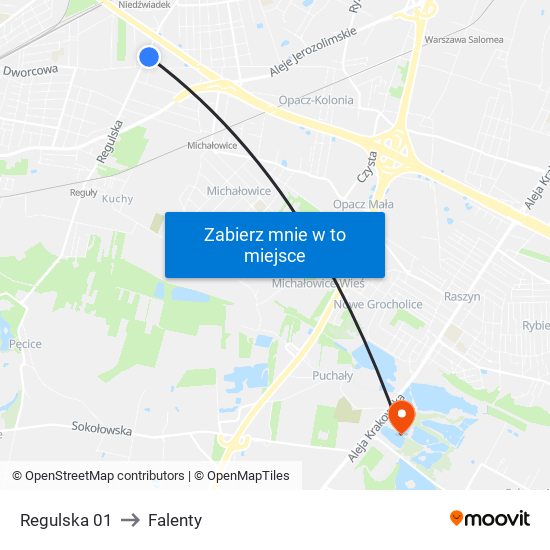 Regulska 01 to Falenty map