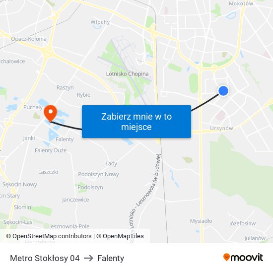 Metro Stokłosy 04 to Falenty map