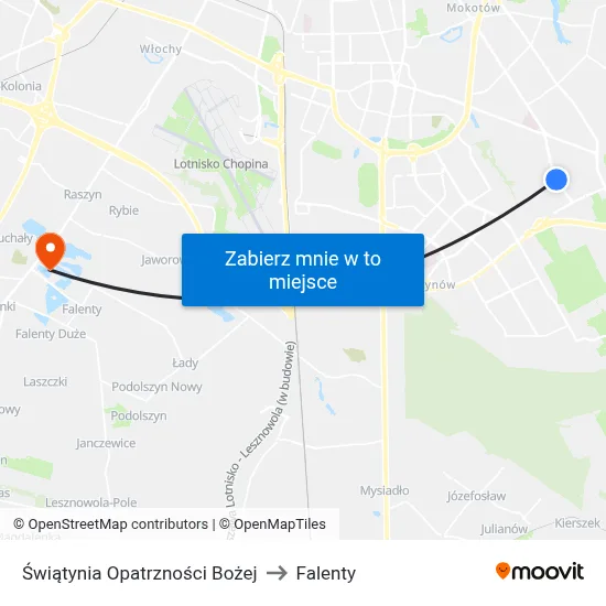 Świątynia Opatrzności Bożej to Falenty map