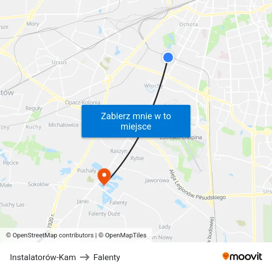 Instalatorów - Kam to Falenty map