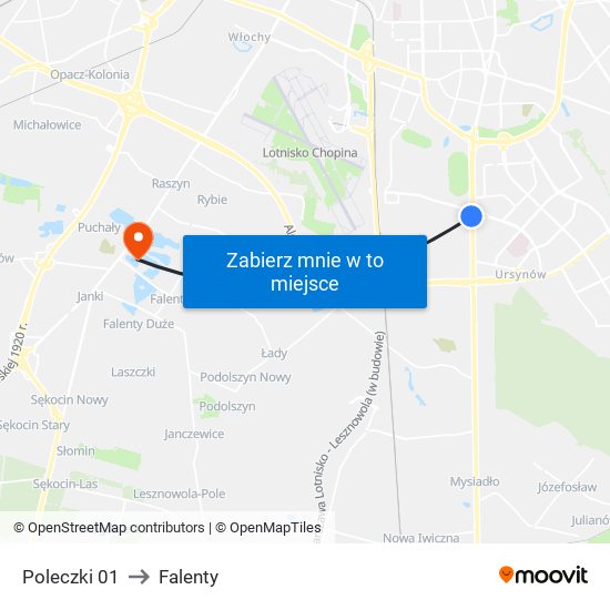 Poleczki 01 to Falenty map