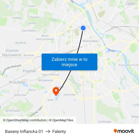 Baseny Inflancka 01 to Falenty map