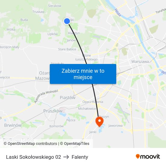 Laski Sokołowskiego 02 to Falenty map