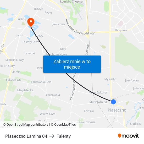 Piaseczno Lamina 04 to Falenty map