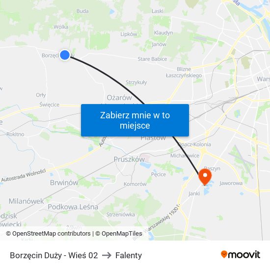 Borzęcin Duży - Wieś 02 to Falenty map