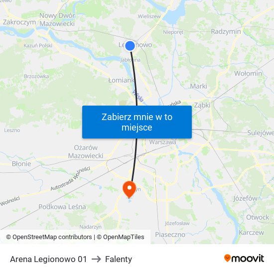 Arena Legionowo 01 to Falenty map