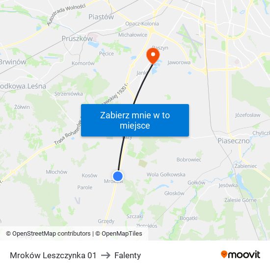 Mroków Leszczynka 01 to Falenty map