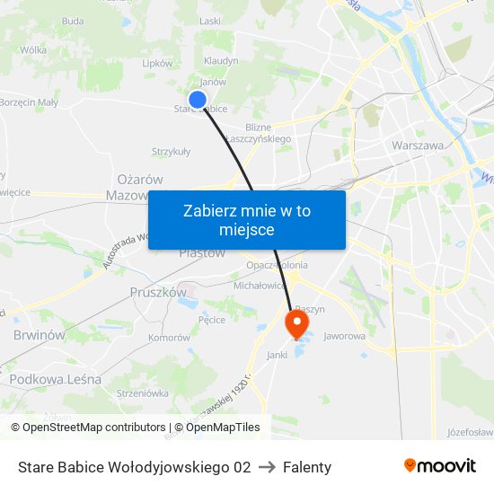 Stare Babice Wołodyjowskiego 02 to Falenty map