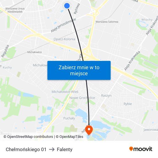 Chełmońskiego 01 to Falenty map